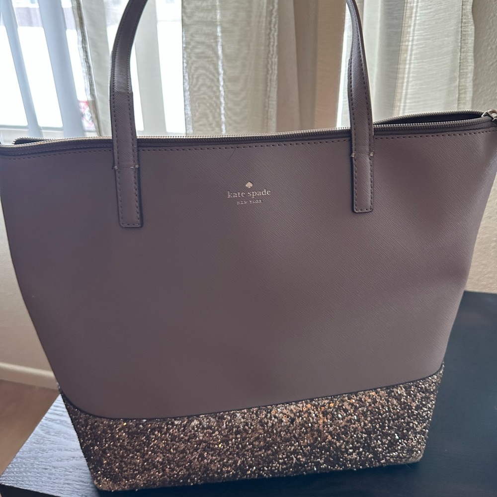 Kate Spade Greta Penny Glitter Court Large Bag